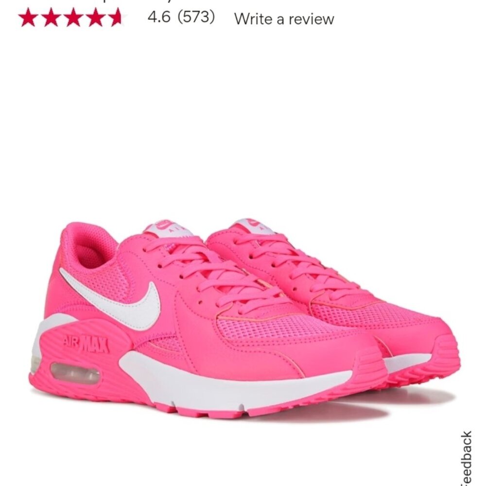 Pink nike air max size 10